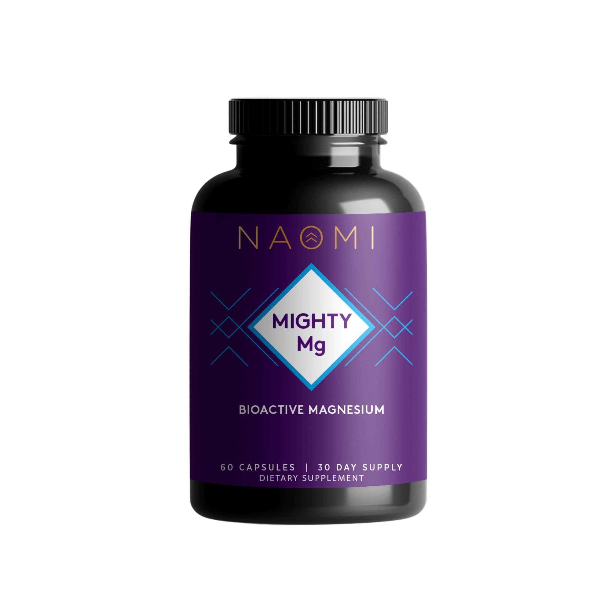 NAOMI Mighty Mg Magnesium Glycinate & Malate Complex 360mg, High Absorption Formula, Elemental Magnesium Supports Heart Health, Strong Bones, Better Sleep, Gluten-Free, Non-GMO, Vegan, 60 Veggie Caps NAOMIAu supplements
