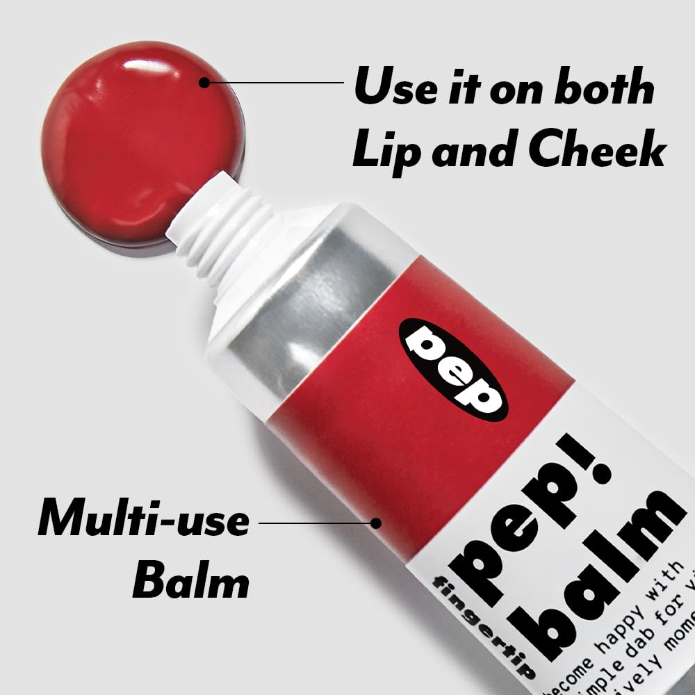 I'M MEME Lip and Cheek Tint - PepBalm 001 Recharger | Wtih Shea Butter, Gift, Liquid Blush, Travel-Friendly, Highly Pigmented, Non-Drying, Sheer Balm Gross Tint, 0.52 Oz I'M MEMEAu supplements