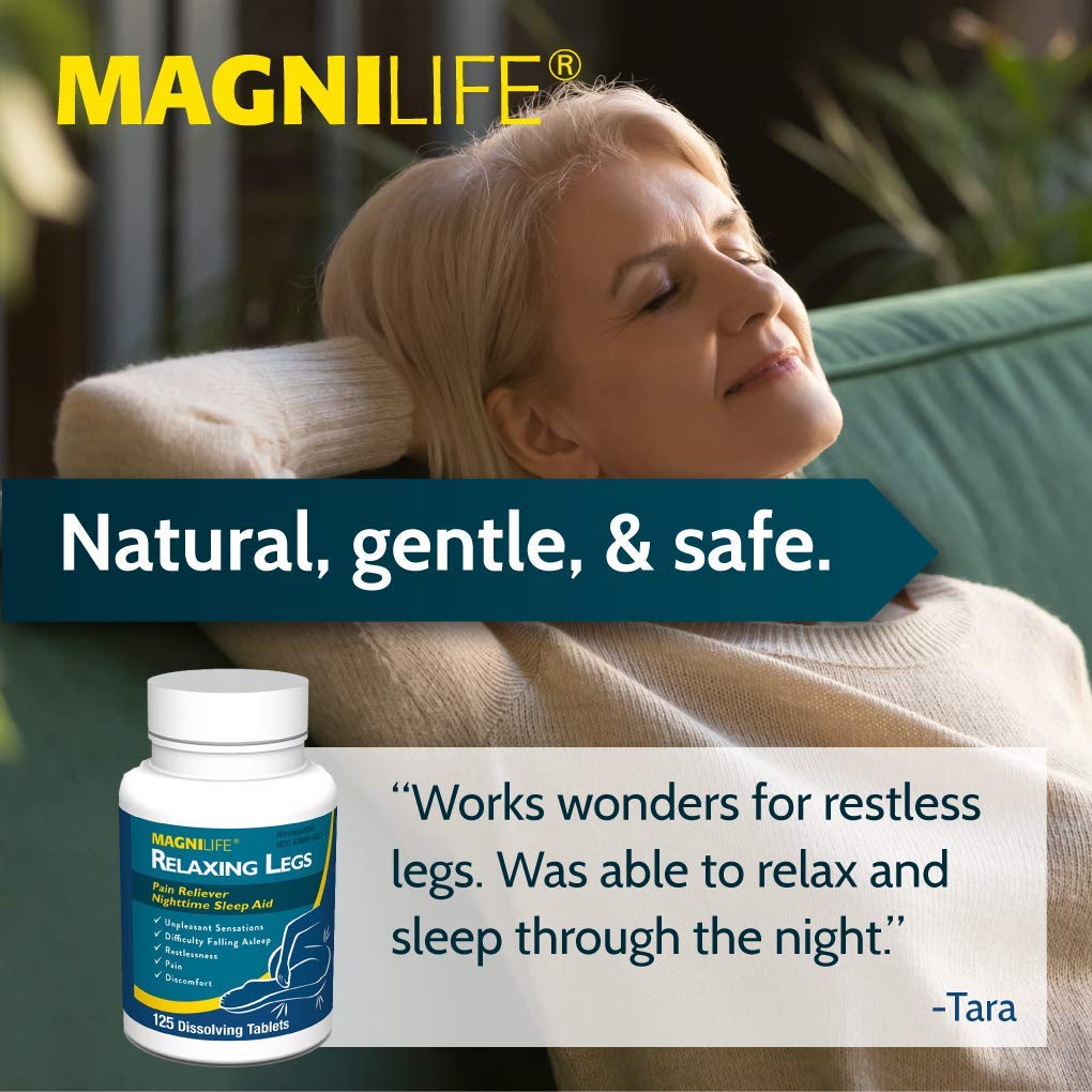 MagniLife Relaxing Legs 125 Count Quick Dissolve Tablets Relaxing Leg Cream PM 4oz Jar Restless Legs MagniLifeAu supplements