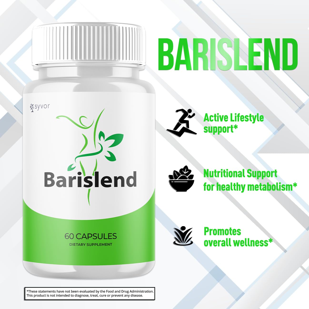 (3 Pack) Barislend Capsules, Official Barislend Pink Salt Pills with All Natural Ingredients, Bari-Slend Advanced Formula Vitamin Pills for Health and Wellness Support for Men and Women (180 Capsules) SyvorAu supplements