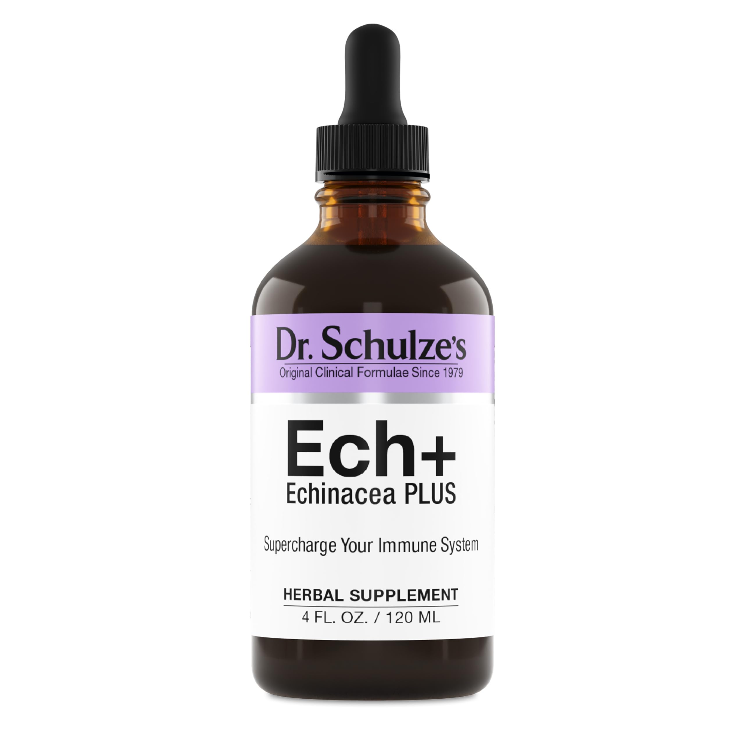 Dr. Schulze's Echinacea Plus | Echinacea Root and Seed | All Organic Extract | Gluten-Free & Non-GMO for Immune System Support | 4 oz Dr. Schulze'sAu supplements