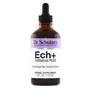 Dr. Schulze's Echinacea Plus | Echinacea Root and Seed | All Organic Extract | Gluten-Free & Non-GMO for Immune System Support | 4 oz Dr. Schulze'sAu supplements