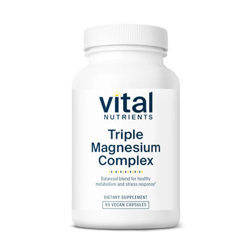 Vital Nutrients Triple Magnesium Complex Supplement | Vegan Magnesium Glycinate, Malate & Oxide 250mg | Easily Absorbed Magnesium Supplement for Stress, Muscle, Heart, Bone Support | 90 Capsules Vital NutrientsAu supplements