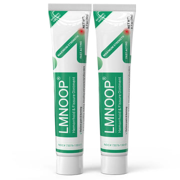 Hemorrhoid Treatment Ointment, Maximum Strength Treatment & Fast Relief for Pain, Itching, Burning, Swelling, Fissure, Bleeding, Discomfort, Long-Lasting Internal & External Hemorrhoid Cream, (2-Pack) LMNOOPAu supplements