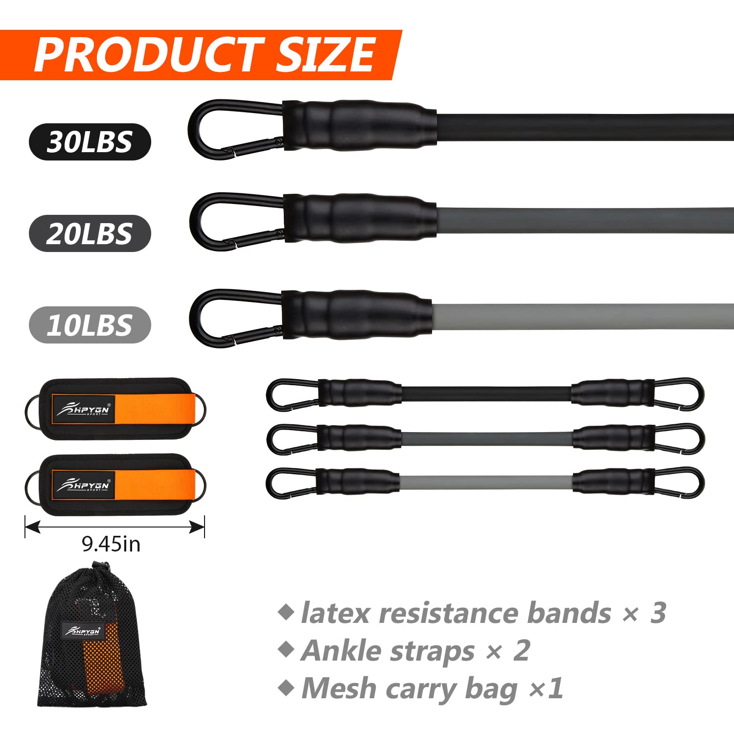 Ankle Resistance Bands with Cuffs for Leg and Glute Training - Exercise Equipment HPYGNAu supplements