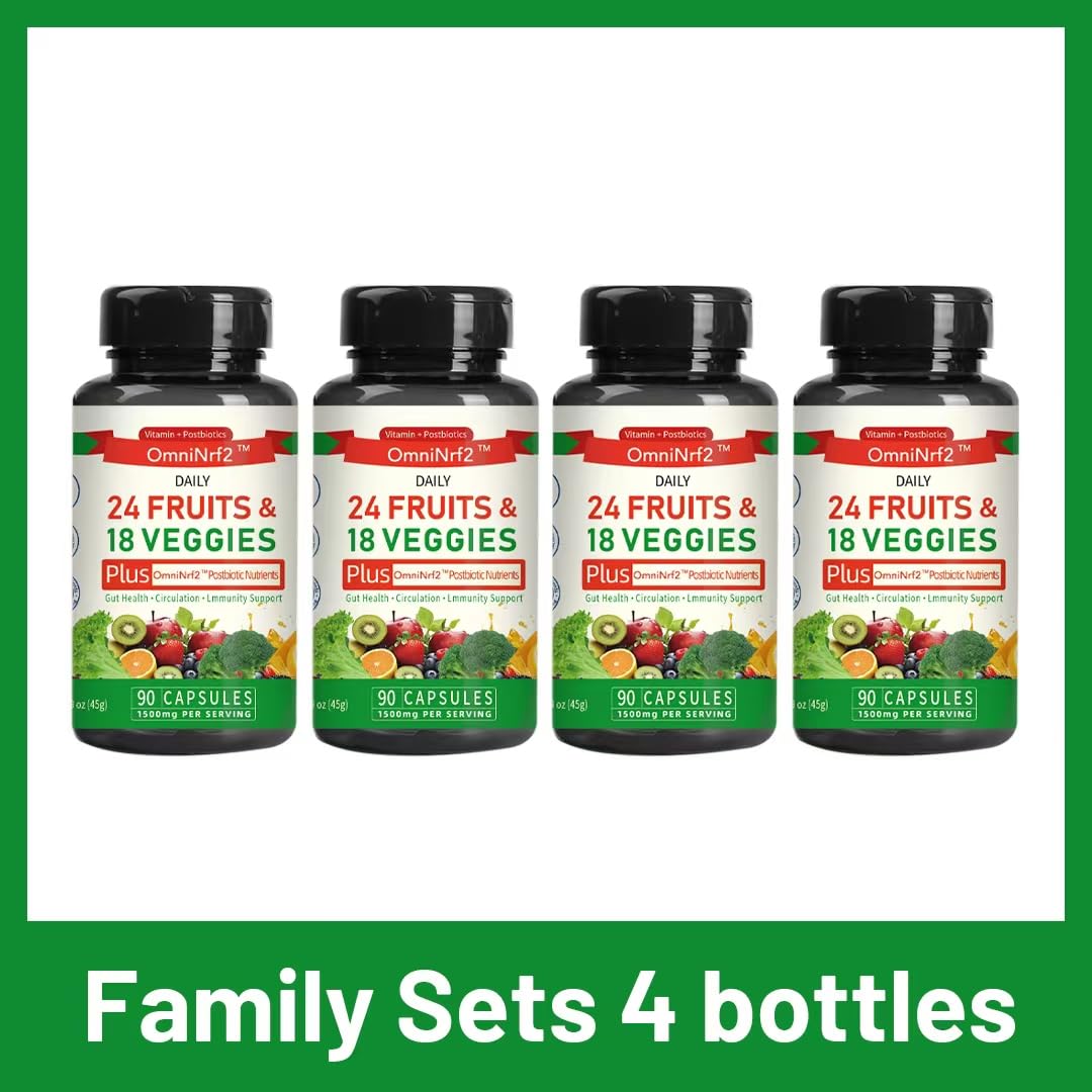 OmniNrf2 Postbiotic Supplement Capsules for Gut Health, Superfood with 24 Fruits & 18 Veggies & Fermented Herbal Plants, 90 Capsules for Antioxidant Support OmniNrf2Au supplements