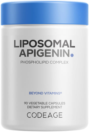 Codeage Liposomal Apigenin Supplement, 3-Month Supply, Daily Flavonoid Chamomile Extract, Liposomal Phospholipid Complex, Non-GMO Sunflower Oil, Phosphatidylcholine Vegan Blend, Gluten-Free, 90 Count CodeageAu supplements