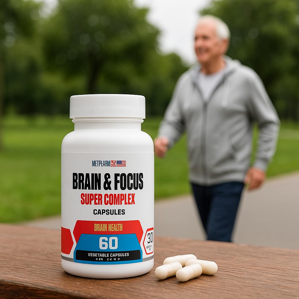 MetpharmUSA Brain & Focus Nootropic Super Complex Supplement for Brain Support and Performance, Improved Focus Memory and Mental Performance MetpharmUSAAu supplements