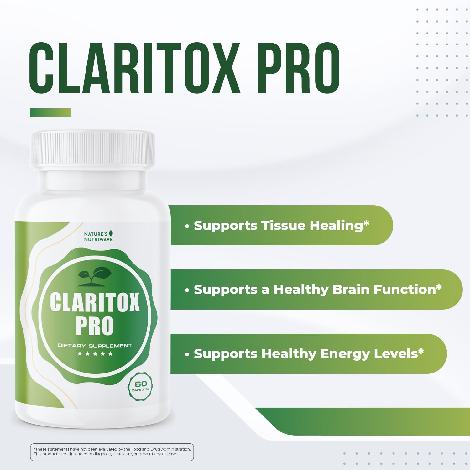 Claritox – Daily Wellness Supplement with Zinc, Chromium, Alpha Lipoic Acid, Green Tea Extract, Resveratrol & Botanical Blend – Non-GMO, Stimulant-Free Formula – 60 Caps, 30 Servings, 3 Month Supply Nature’s NutriWaveAu supplements