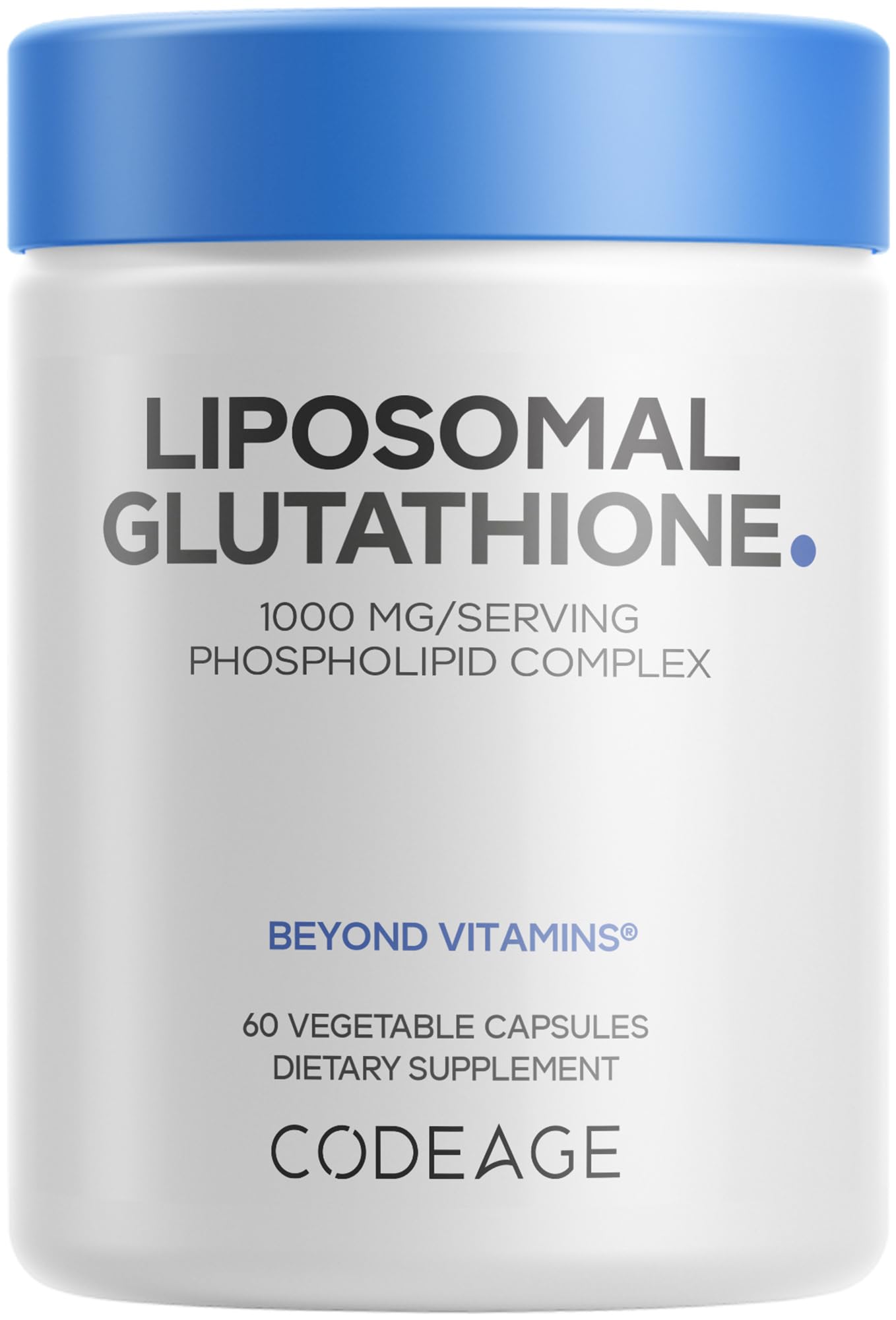 Codeage Liposomal Glutathione 1000 mg Supplement, High-Potency Reduced L-Glutathione - Liposomal Delivery - Phospholipids - Non-GMO, Gluten-Free - 60 Capsules CodeageAu supplements