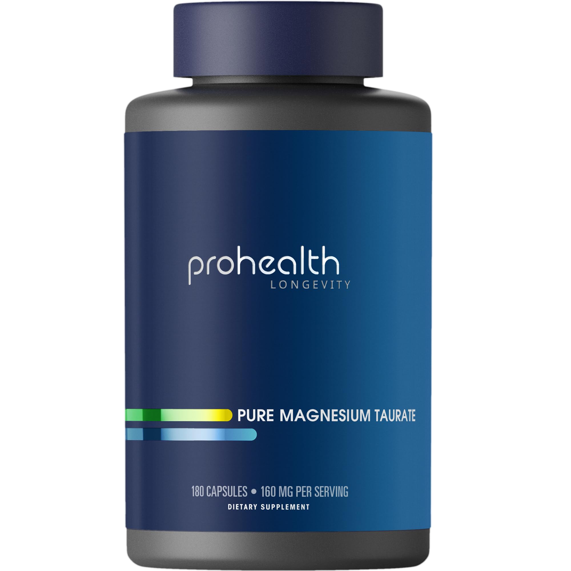 ProHealth Pure Magnesium Taurate, 160mg per Serving | Optimal Bioavailability Supplement for Healthy Aging | Supports Brain, Heart, and Muscle Health | Third-Party Tested for Quality | 180 Capsules ProHealthAu supplements