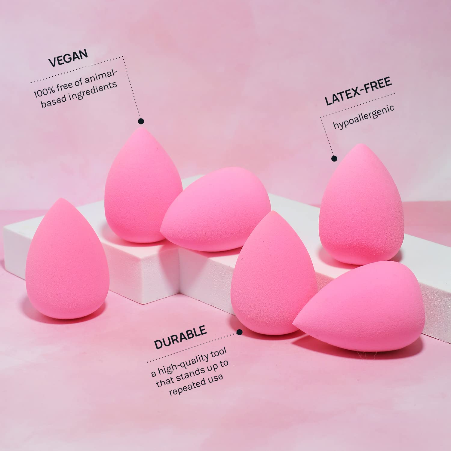 AOA Studio Collection makeup Sponge Set Latex Free and High-definition Set of 6 makeup Wonder blender For Powder Cream and Liquid, Super Soft Wonder Beauty Cosmetic AOA STUDIOAu supplements