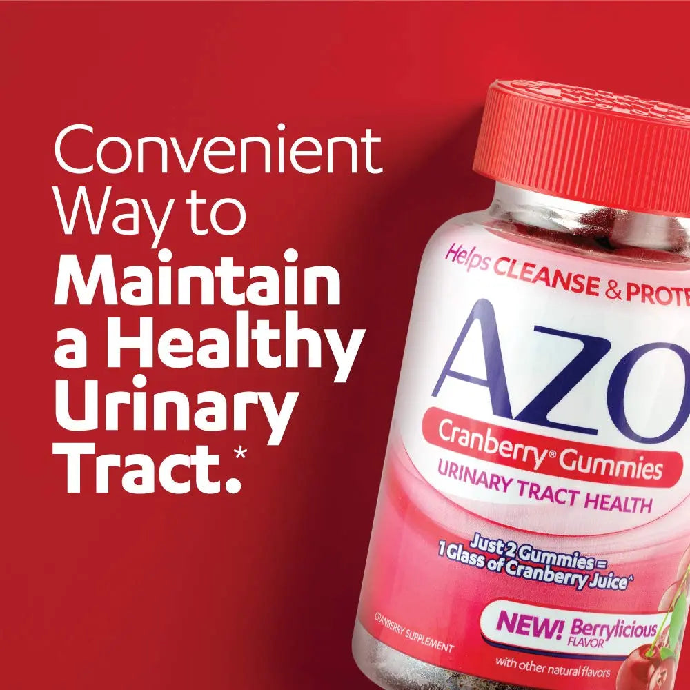AZO Urinary Tract Health Gummies Bundle - D-Mannose 2000mg Citrus 40 Count and Cranberry 72 Count AZOAu supplements