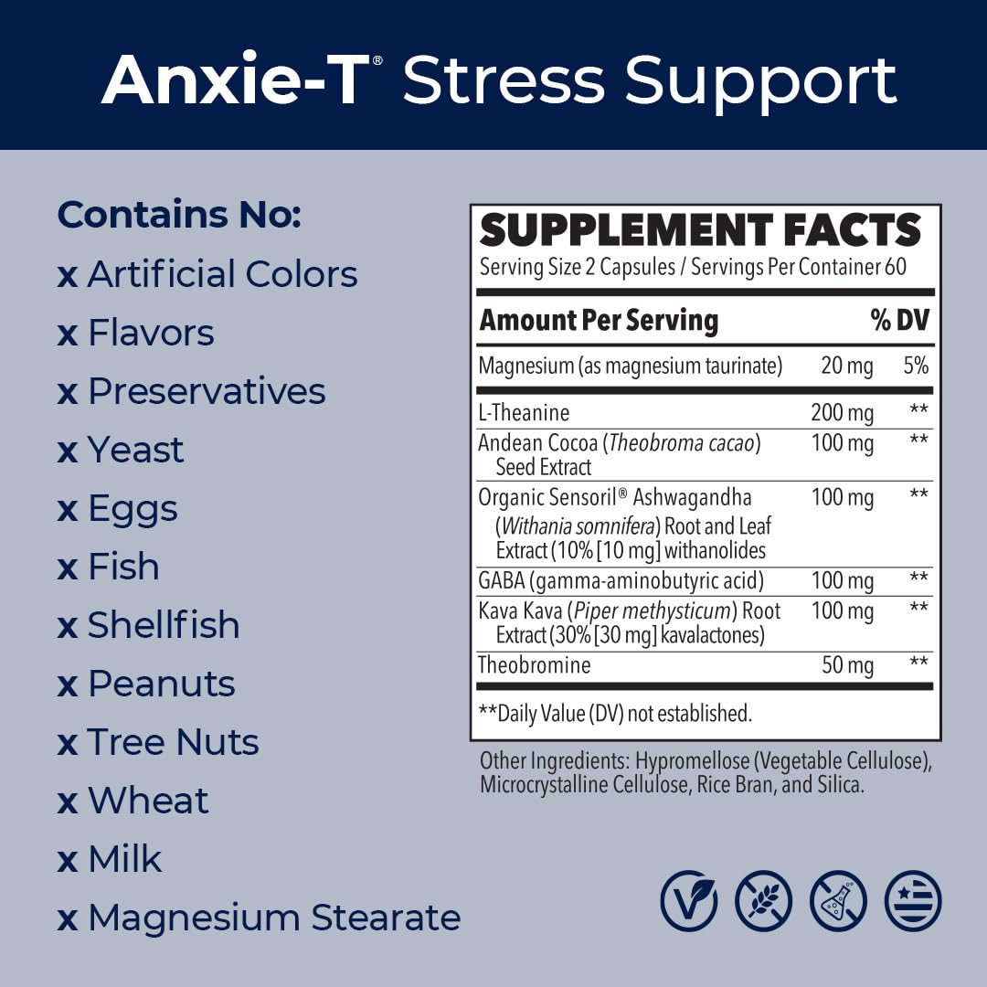 Anxie-T - Stress Relief Supplement - Supports Mood & Mental Focus - Feel Calm LifeSeasonsAu supplements