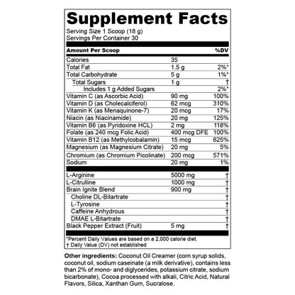 MTN OPS Hot Ignite Supercharged Energy Drink Mix Focus Enhancer, Hazelnut Cocoa MTN OPSUS supplements