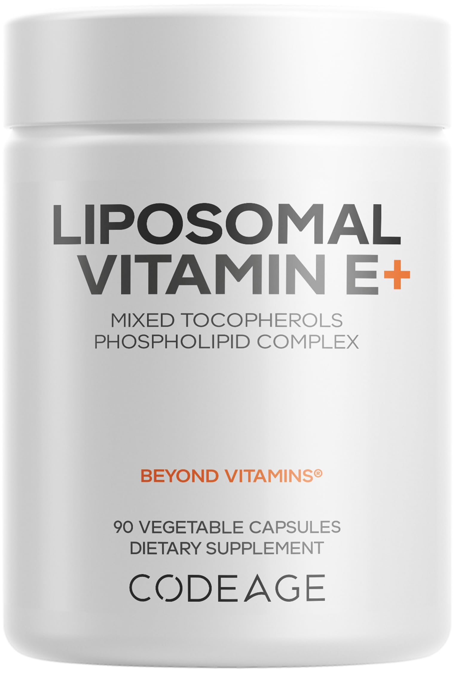Codeage Liposomal Vitamin E Supplement - All Vitamin E Tocopherols - 3-Month Supply - Alpha Tocopherols, Beta, Gamma, and Delta - Liposomal Mixed Tocopherols - Non-GMO Phospholipid - 90 Capsules CodeageAu supplements
