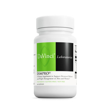 DAVINCI Labs DimPro - Dietary Supplement to Support Hormonal Balance in Men & Women & Healthy Weight Management* - with Vitamin E and More - Vegetarian - Soy-Free - Gluten-Free - 60 Capsules DAVINCIAu supplements