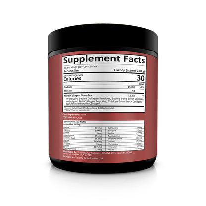 Multi Collagen Protein Powder Hydrolyzed (Type I II III V X) Grass-Fed All-in-One Super Wholesome WellnessUS supplements