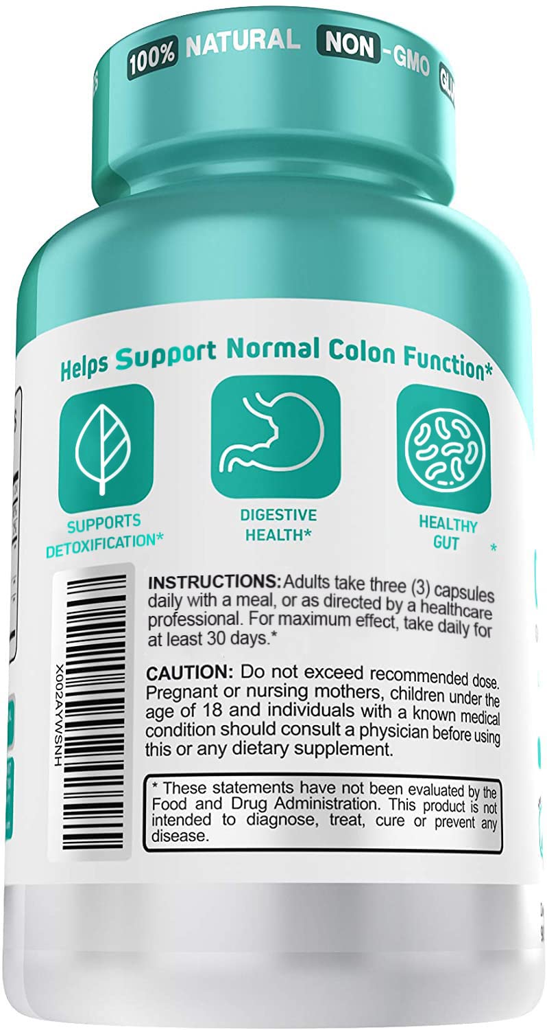 Herbtonics Oxygen Based Colon Cleanse and Detox Digestive System Formula | with Apple HerbtonicsUS supplements