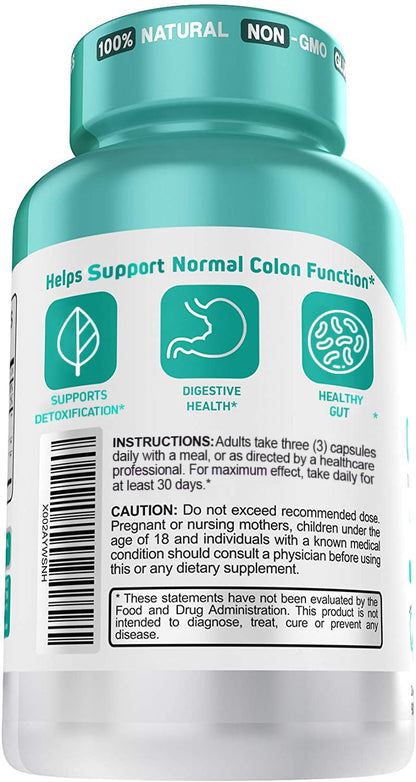 Herbtonics Oxygen Based Colon Cleanse and Detox Digestive System Formula | with Apple HerbtonicsUS supplements