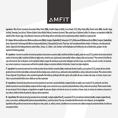 Amazon Brand - Amfit Nutrition Whey Protein Powder, Chocolate Flavour, 33 Servings, 1 kg Amfit NutritionAu supplements