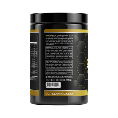 Gorilla Mode Base Pre Workout - Raises Nitric Oxide · Intense Focus & Drive · Endurance Gorilla MindUS supplements