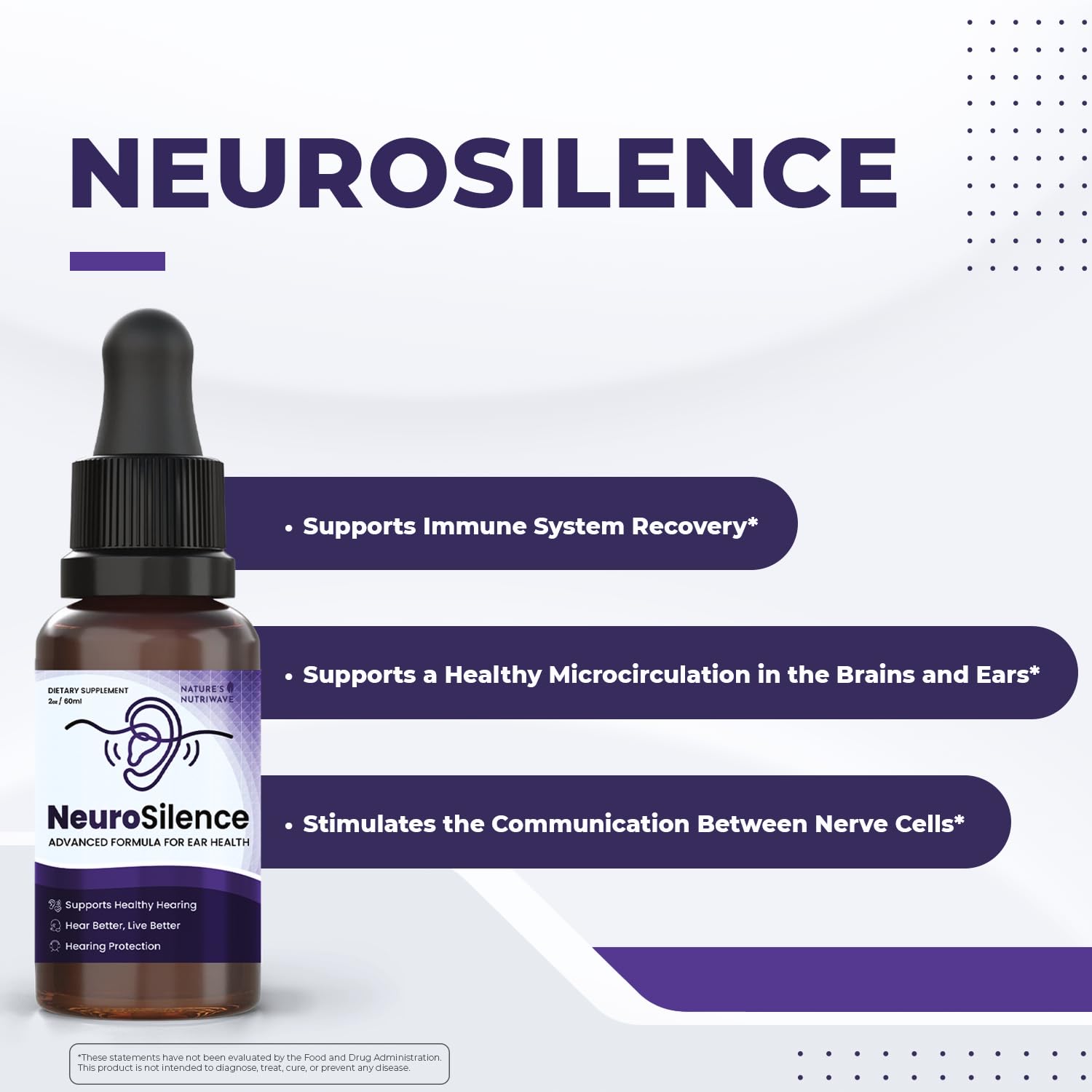 Nature’s NutriWave NeuroSilence Liquid Drops – Natural Botanical Blend – Non-GMO, Easy-to-Use Daily Formula – Made in USA, GMP-Certified Facility – 2oz Bottle, 60 Servings, 1 Month Supply Nature’s NutriWaveAu supplements