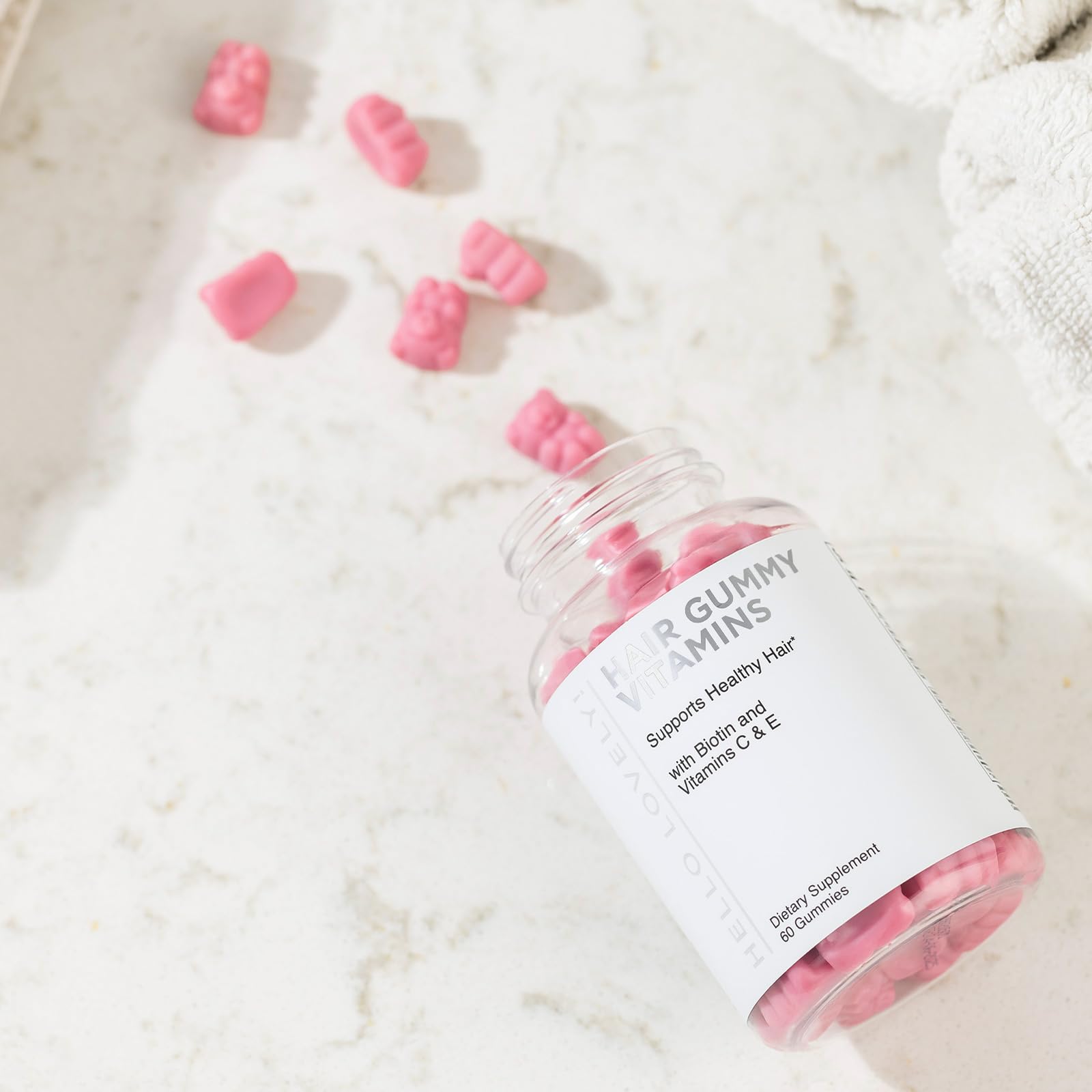Hello Lovely! Hair Vitamins Gummies with Biotin 5000 mcg Vitamin E & C Support Hair Growt Hello Lovely!Au supplements