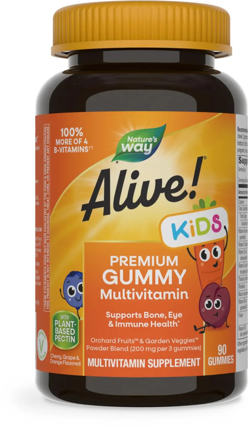 Nature's Way Alive! Children's Premium Gummy Multivitamin, Gluten Free, Made with Pectin, 90 Gummies Nature's WayAu supplements