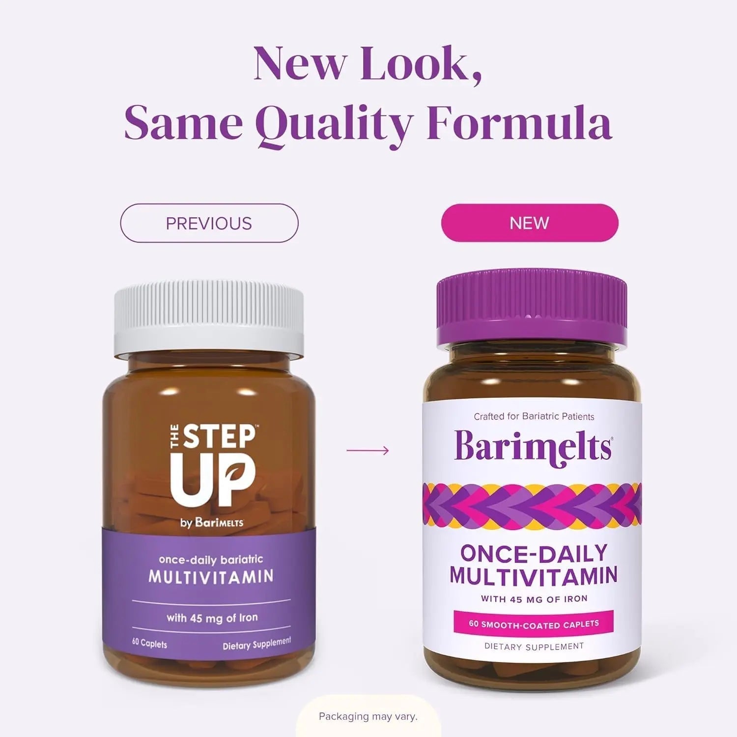 BariMelts Once Daily Bariatric Multivitamin with Iron, 60 Easy-Swallow Caplets (2-Month Supply), Multivitamin for Women, Multimineral Complex BariMeltsAu supplements
