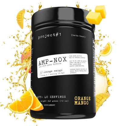 Project #1 AMP-NOX: Pre & Post Workout Powder to Boost Focus & Pump | Energizing Project #1US supplements