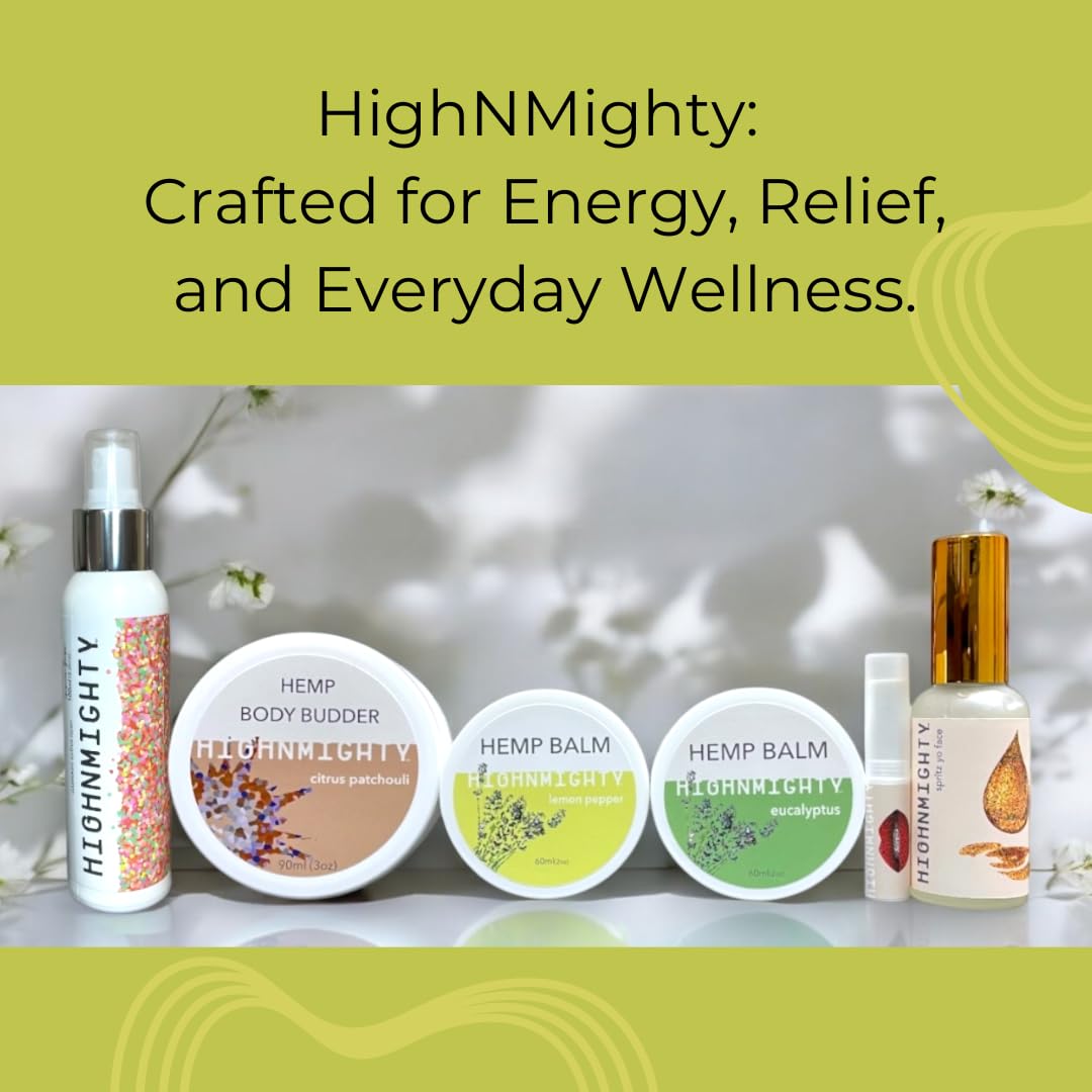 Highnmighty Maximum Strength Lemon Pepper Hemp Balm Salve | Daytime Relief, Relaxing, Natural, Fast-Acting Topical Cream for Muscle Joint Back Knee Shoulder Neck Elbow Hand Foot Relief, 60ml (2oz) HighnmightyAu supplements