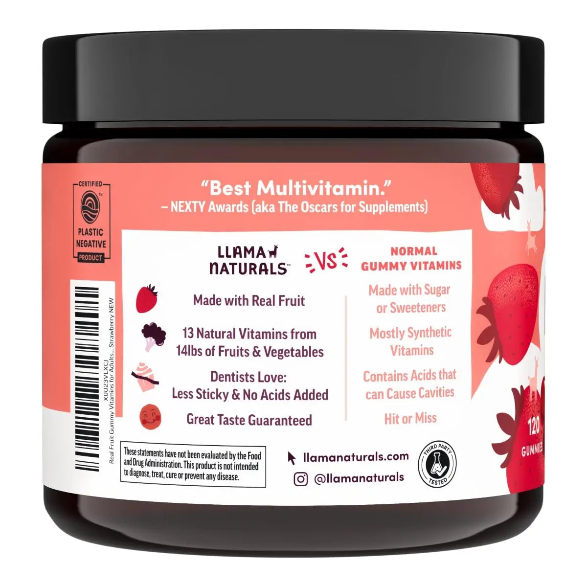 Llama Naturals Multivitamin for Women & Men, Vegan, Organic Gummies with Vitamin D, C & K, Adults Real Fruit Gummy Vitamins Llama NaturalsAu supplements