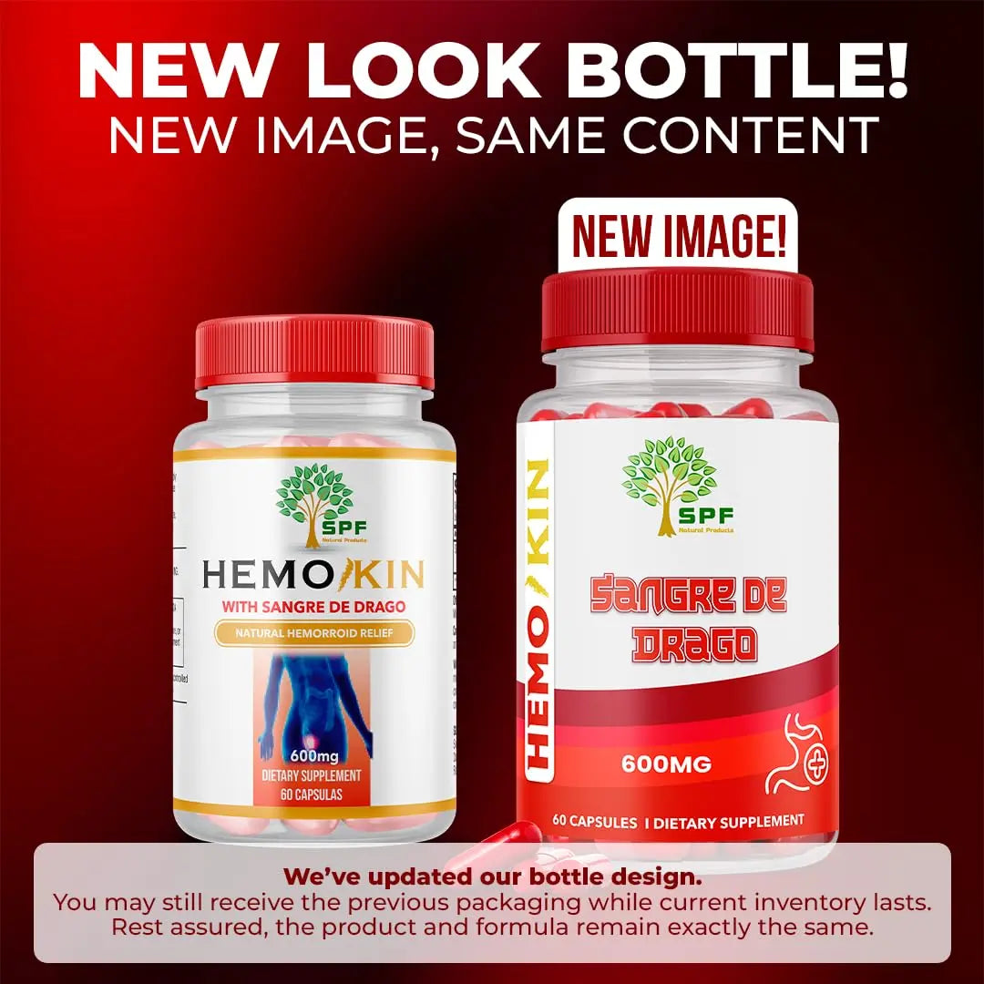 SPF Natural Products HEMOKIN with Sangre de Drago – Hemorrhoid and Fissure Relief Supplement, Helps with Itching, Swelling, Pain Relief (60 Caps) (1) SPF Natural ProductsAu supplements