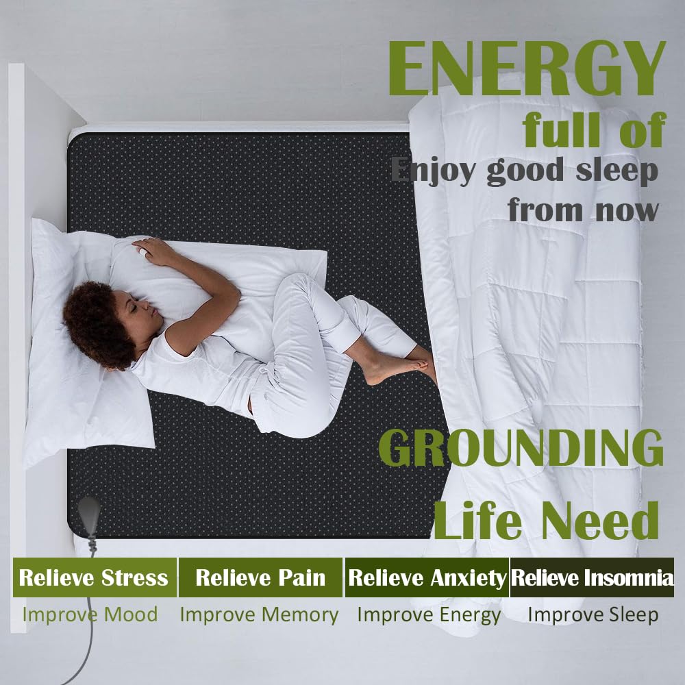 Grounding Mat for Sleeping, Grounding Sheet forBed, Earth Mat Connected for Pain Relief FOPPONAu supplements