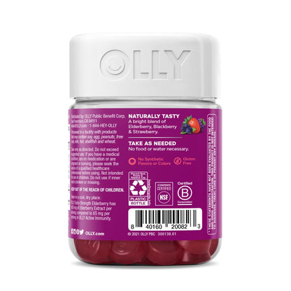 OLLY Extra Strength Elderberry Gummies, Immune Support, 450mg Elderberry, Vitamin C OLLYUS supplements