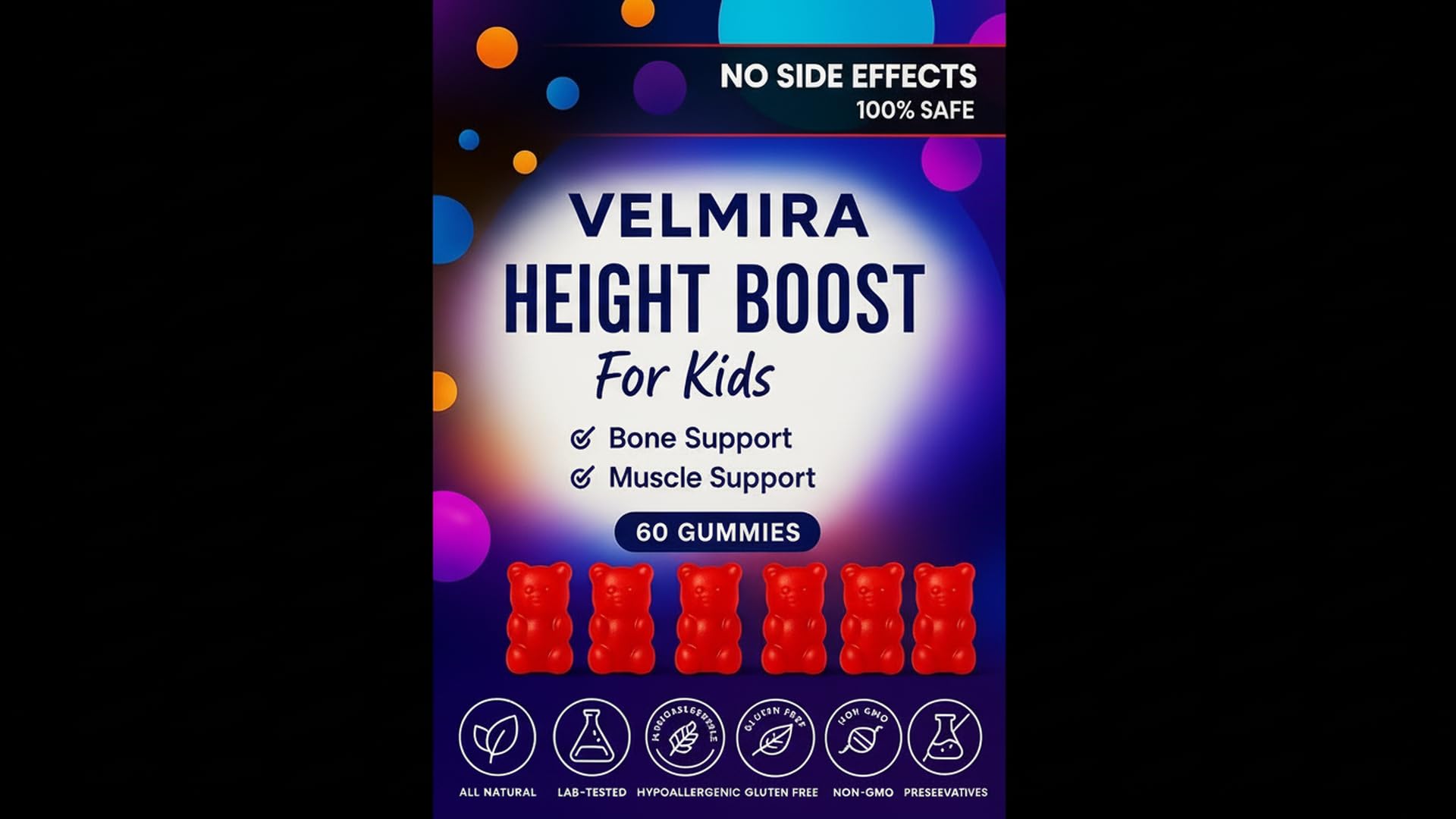 Velmira® Heightener Gummies for Bone Health & Development Support – Essential Vitamins & Minerals, Easy-to-Chew Gummies for Kids, Teens & Adults (Ages 5+) VelmiraAu supplements
