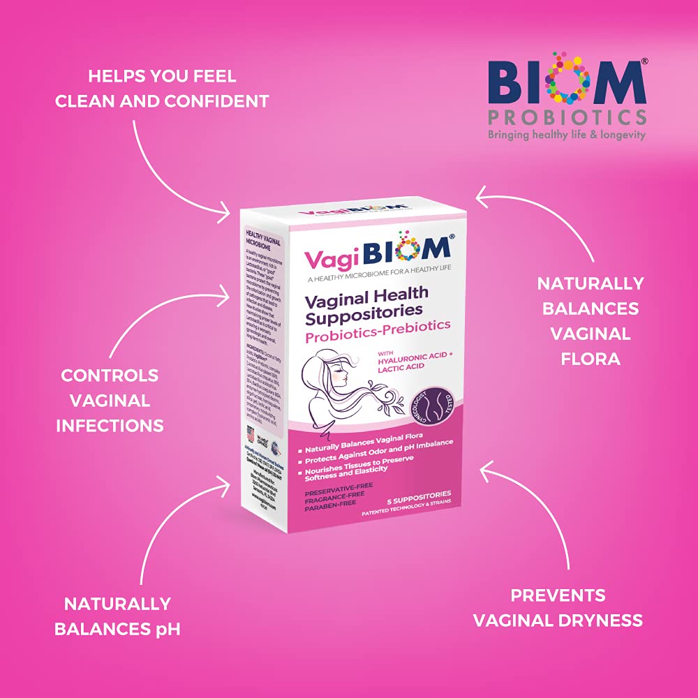 VagiBiom Lactobacillus Suppository: Microbiome Flora balance and Odor Control Regimen VagiBiomAu supplements