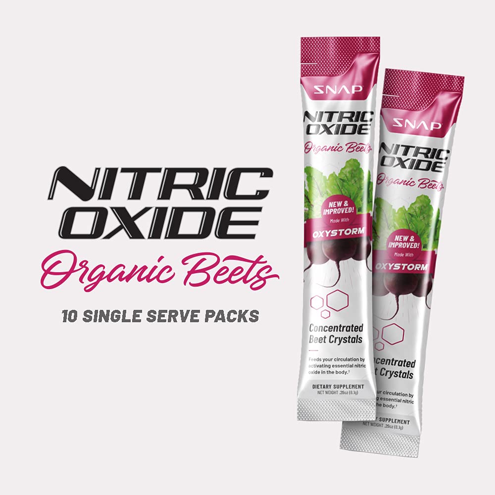Snap Supplements Nitric Oxide Organic Beet Root Powder, Circulation Superfood On-The-Go Snap SupplementsUS supplements