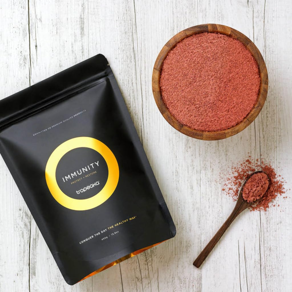 Tropeaka Immunity Powder - Immune Support Supplement, Antioxidant Rich Superfood Powder with Vitamins & Minerals, Boost Energy & Collagen Production - Vegan, Gluten Free, Non-GMO - 7oz (20 Servings) TropeakaAu supplements