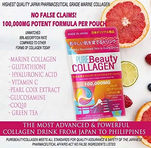 Pure Beauty Collagen 100,000mg Marine Collagen Powder Mix Pure Beauty CollagenAu supplements