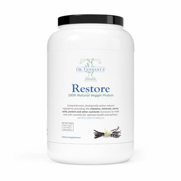 Restore Vanilla Veggie Protein | Premium Plant-Based Protein - 100% Natural and Omega 3 Fusion, Including Pea Protein Isolate - Low Carb, Keto, Dairy Free - 30 Day Supply Dr. Tennant's Dr. Tennant'sAu supplements
