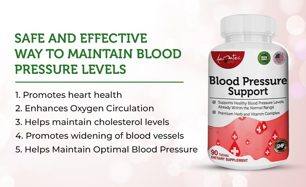 AAMATEC LIFE Blood Pressure Support Supplement 90 Capsules AAMATEC LIFEAu supplements