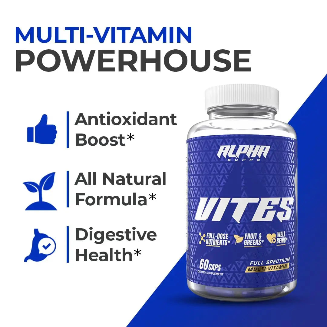 Alpha Supps Vites Men's Multivitamin, Complete Daily Supplement with Fruits, Veggies, Energy, Immune & Prostate Support Alpha SuppsAu supplements