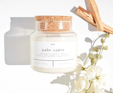 Palo Santo 22oz Soy Wax Candle FORGET ME NOT CANDLEAu supplements
