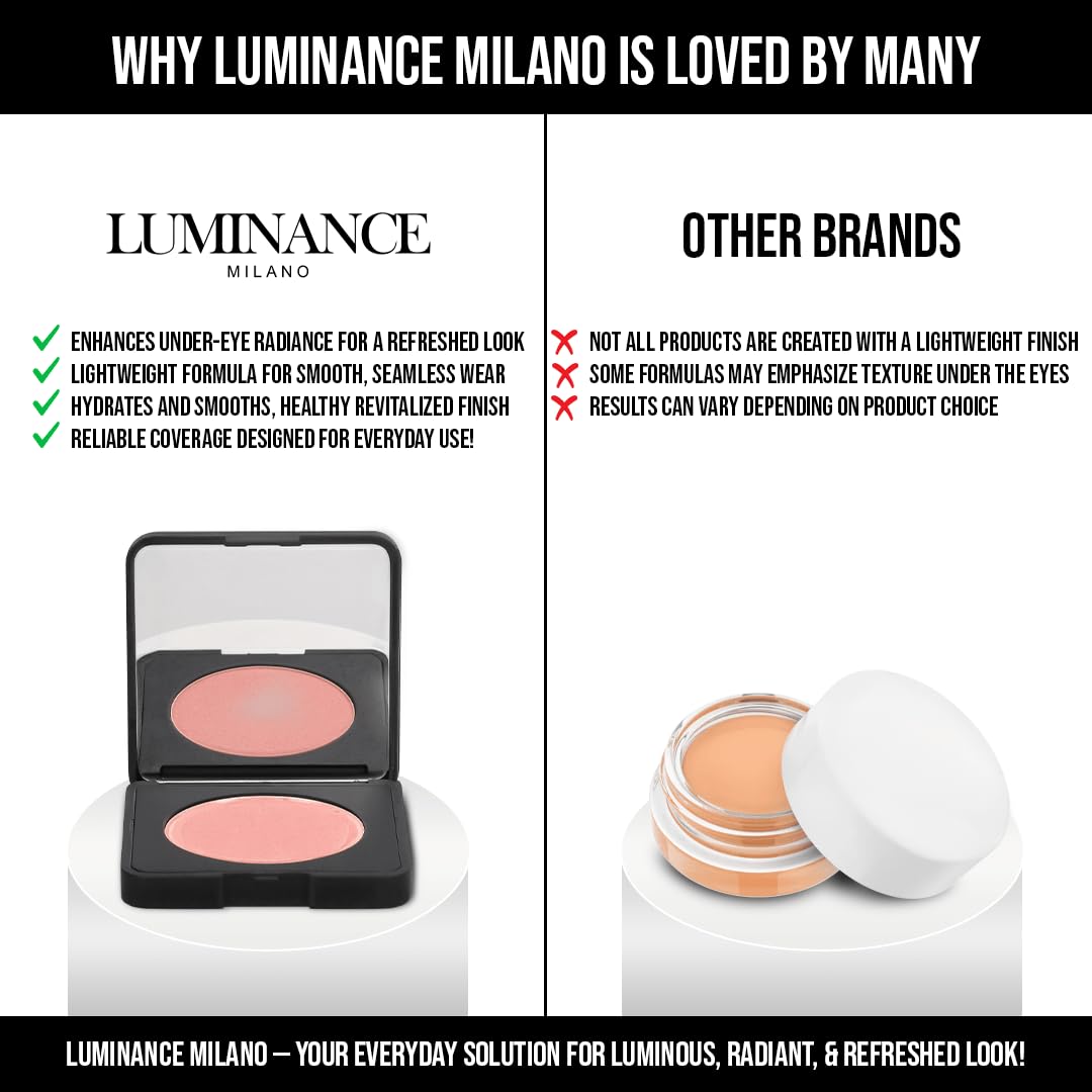 Original Luminance Milano Under Eye Brightener Pink – Lightweight Pink Under Eye Corrector for Dark Circles and Fine Lines – Vegan Concealer Brightener for Tired Eyes – Natural Radiant Finish Luminance MilanoAu supplements