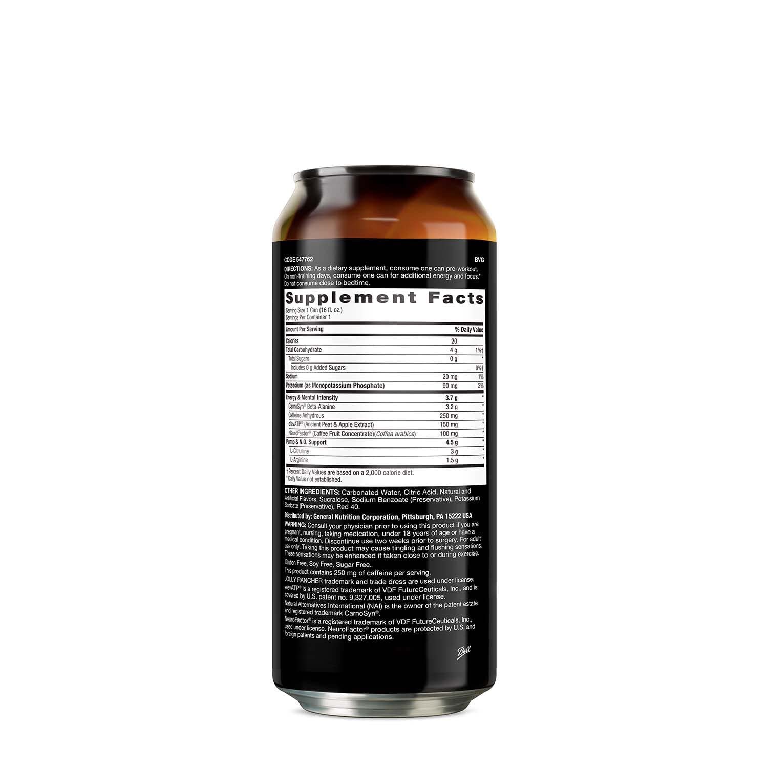 BEYOND RAW LIT On The Go | Ready to Drink Cans | Contains Caffeine, L-Citrulline, Beta-Alanine, and Nitric Oxide | Jolly Rancher Watermelon | 12 Count BEYOND RAWAu supplements