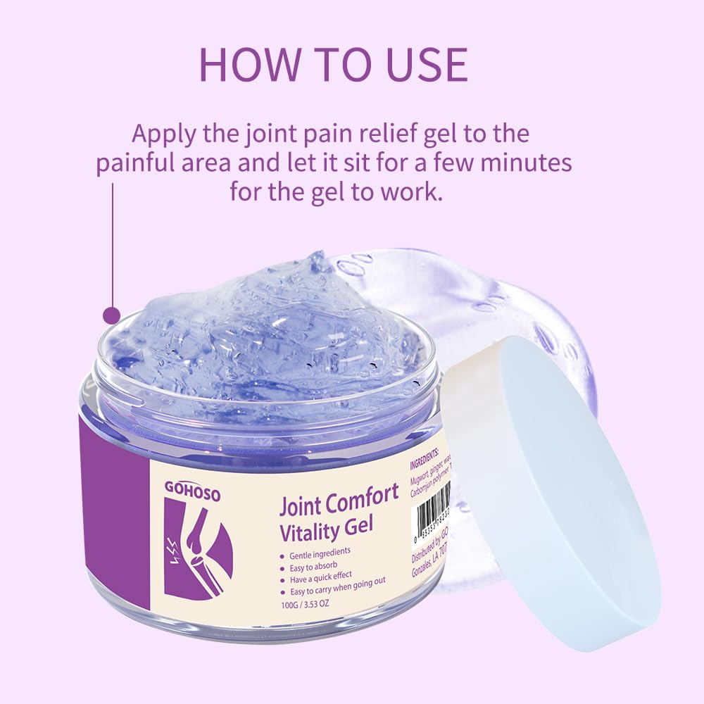 Joint Purple Gel, Cooling Massage Cream with Turmeric for Back, Neck, Joints & Muscles – Hydrating Gel for Active Lifestyles ENVISHAAu supplements