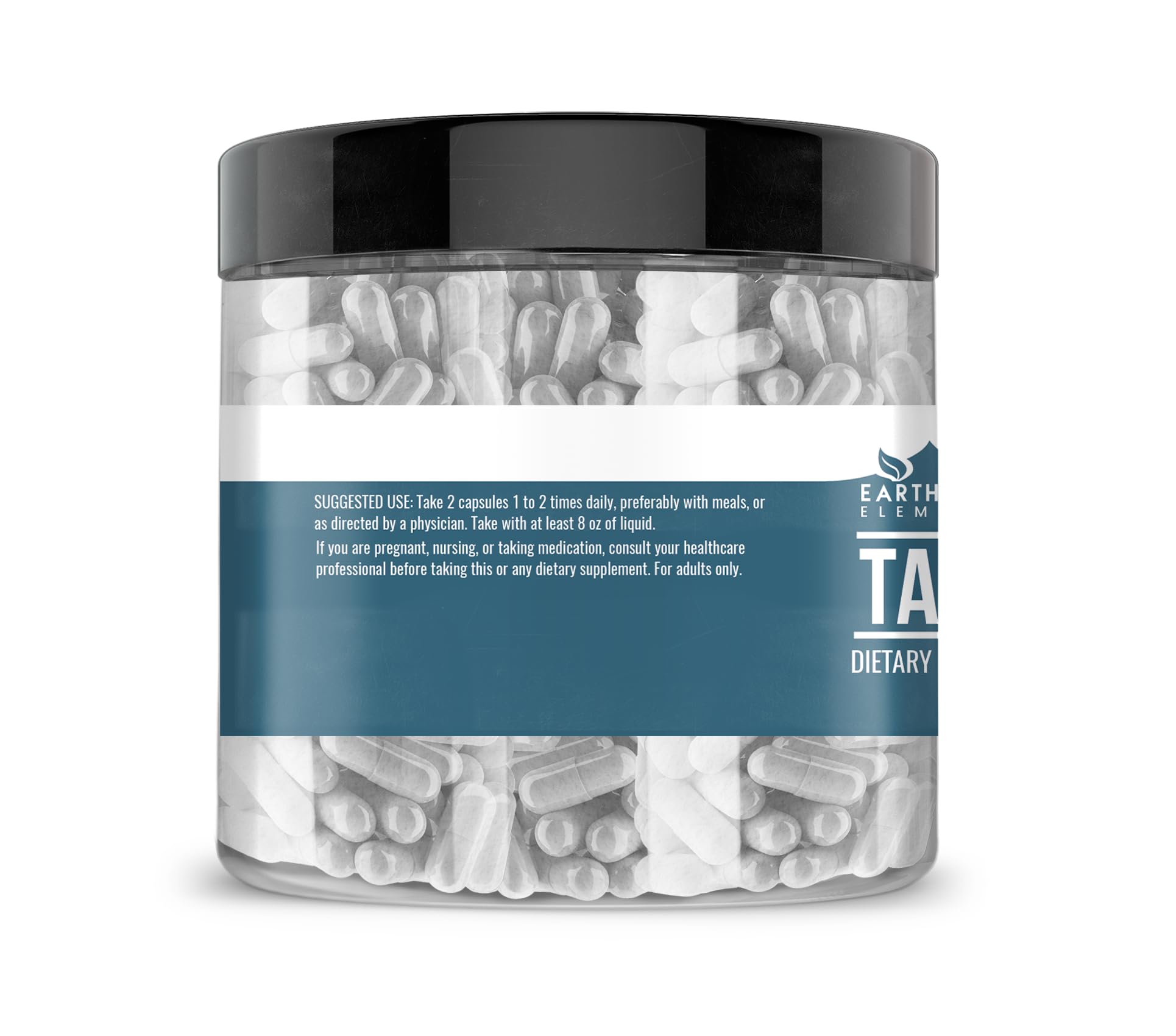 Earthborn Elements Taurine, 200 Capsules, Pure & Undiluted, No Additives Earthborn ElementsAu supplements