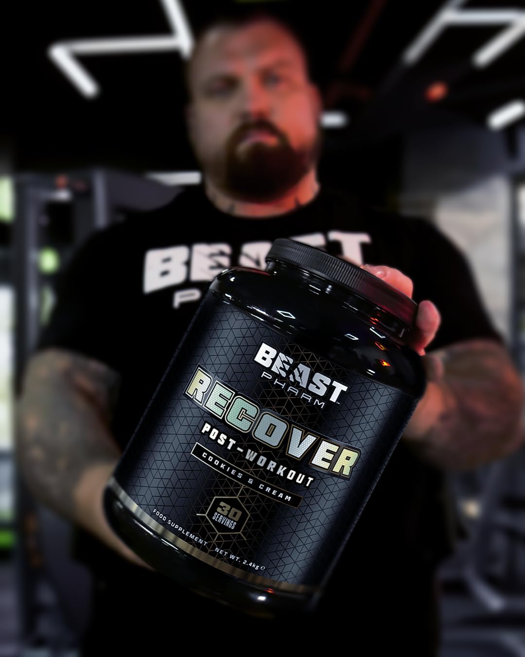 Beast Pharm | Recover Whey Protein Powder | 2.4kg/30 Servings | Cookies & Cream Beast PharmUS supplements